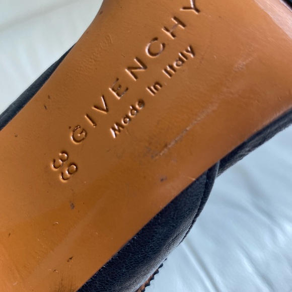 Black leather open toe heel - Picture 3 of 3